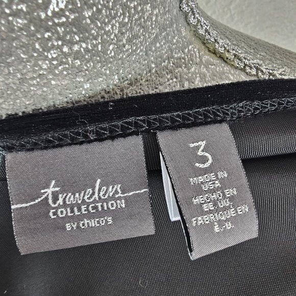 Chicos Travelers Collection Velvet & Sequin Tunic Top - Picture 7 of 9